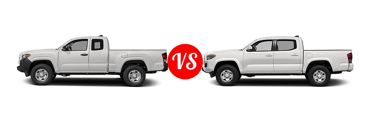 2016 Toyota Tacoma Pickup SR vs. 2016 Toyota Tacoma Pickup SR - Side Comparison