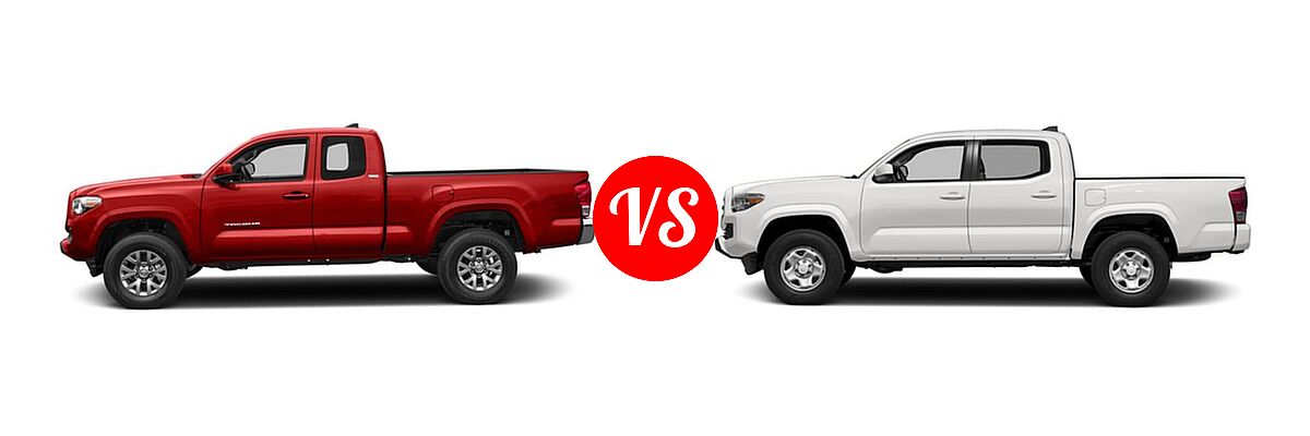 2016 Toyota Tacoma Pickup SR5 vs. 2016 Toyota Tacoma Pickup SR - Side Comparison