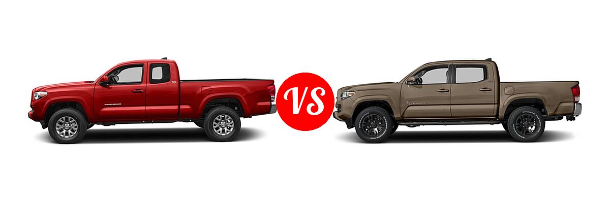 2016 Toyota Tacoma Pickup SR5 vs. 2016 Toyota Tacoma Pickup SR5 - Side Comparison