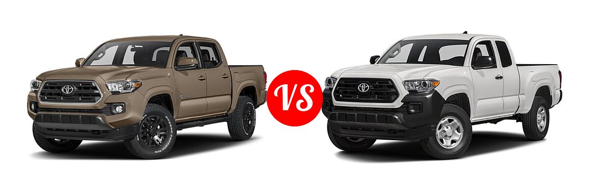 2016 Toyota Tacoma Pickup SR5 vs. 2016 Toyota Tacoma Pickup SR - Front Left Comparison