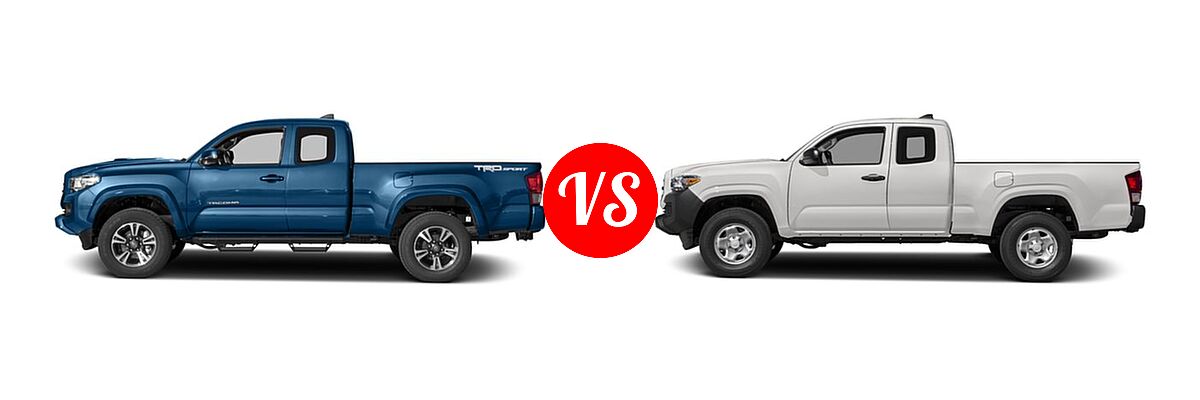 2016 Toyota Tacoma Pickup TRD Sport vs. 2016 Toyota Tacoma Pickup SR - Side Comparison