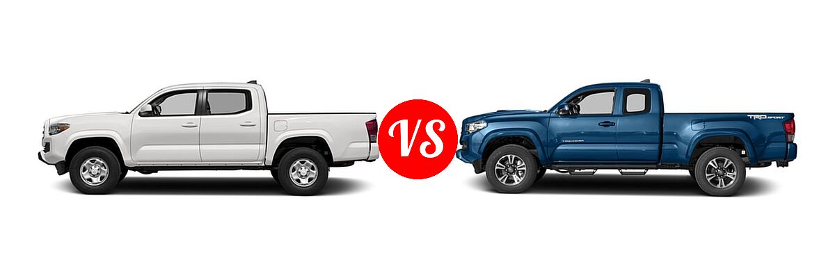 2016 Toyota Tacoma Pickup SR vs. 2016 Toyota Tacoma Pickup TRD Sport - Side Comparison