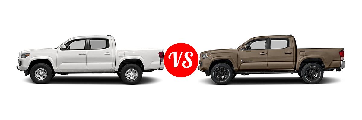 2016 Toyota Tacoma Pickup SR vs. 2016 Toyota Tacoma Pickup SR5 - Side Comparison
