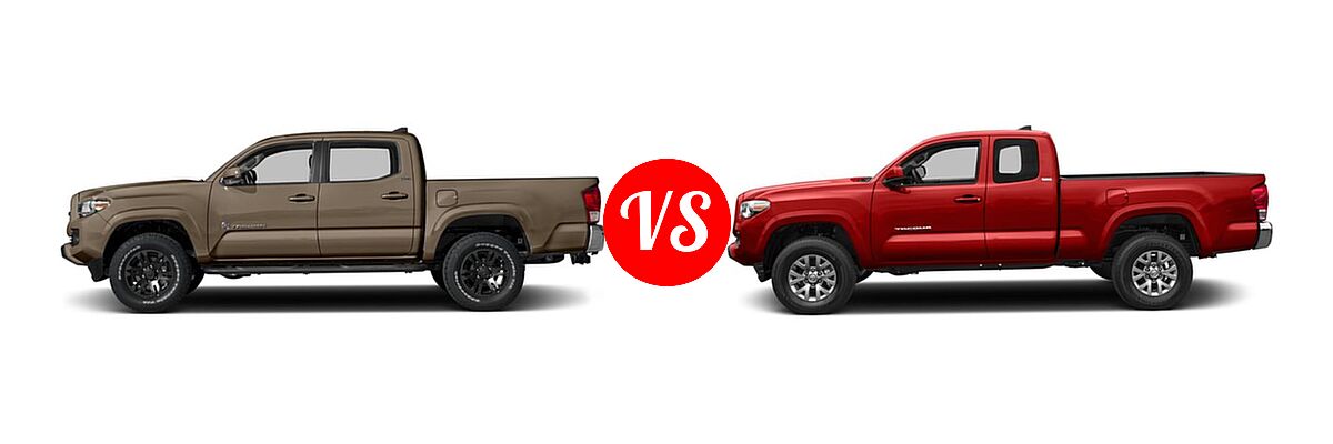 2016 Toyota Tacoma Pickup SR5 vs. 2016 Toyota Tacoma Pickup SR5 - Side Comparison