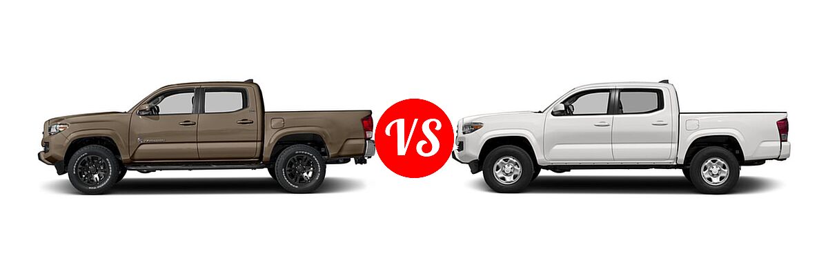 2016 Toyota Tacoma Pickup SR5 vs. 2016 Toyota Tacoma Pickup SR - Side Comparison