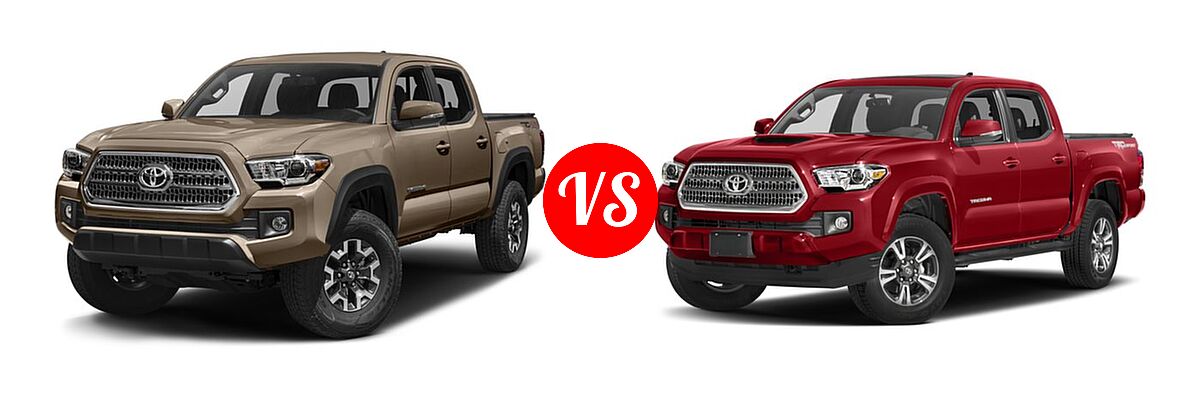2016 Toyota Tacoma Pickup TRD Off Road vs. 2016 Toyota Tacoma Pickup TRD Sport - Front Left Comparison