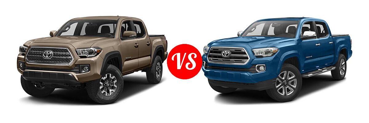 2016 Toyota Tacoma Pickup TRD Off Road vs. 2016 Toyota Tacoma Pickup Limited - Front Left Comparison