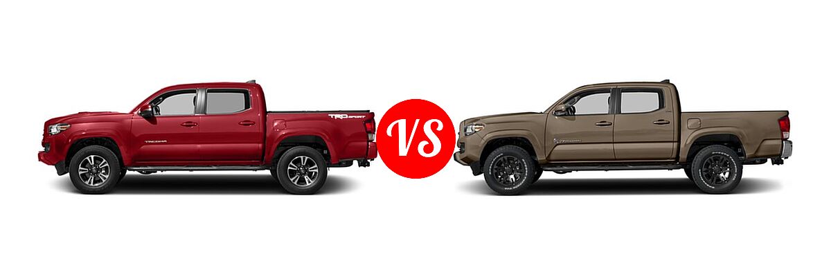 2016 Toyota Tacoma Pickup TRD Sport vs. 2016 Toyota Tacoma Pickup SR5 - Side Comparison