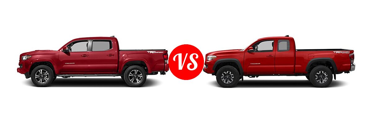2016 Toyota Tacoma Pickup TRD Sport vs. 2016 Toyota Tacoma Pickup TRD Off Road - Side Comparison