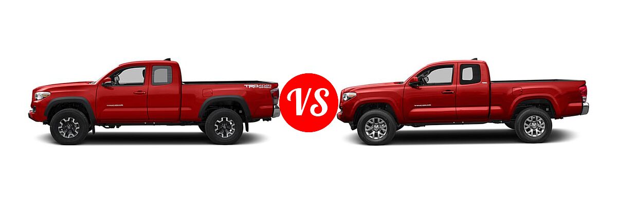2016 Toyota Tacoma Pickup TRD Off Road vs. 2016 Toyota Tacoma Pickup SR5 - Side Comparison