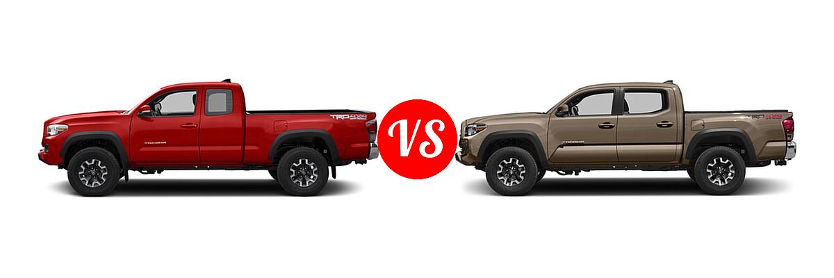 2016 Toyota Tacoma Pickup TRD Off Road vs. 2016 Toyota Tacoma Pickup TRD Off Road - Side Comparison