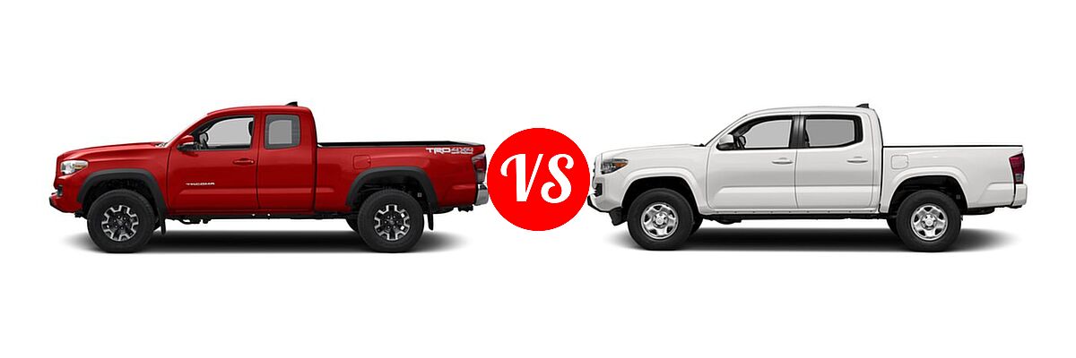 2016 Toyota Tacoma Pickup TRD Off Road vs. 2016 Toyota Tacoma Pickup SR - Side Comparison
