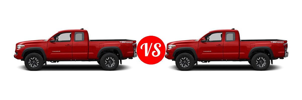 2016 Toyota Tacoma Pickup TRD Off Road vs. 2016 Toyota Tacoma Pickup TRD Off Road - Side Comparison