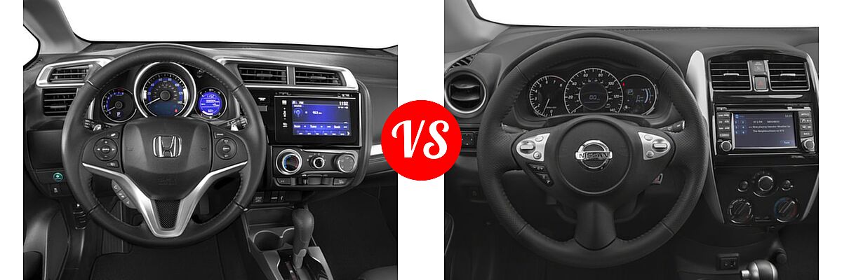 2017 Honda Fit Hatchback EX-L vs. 2017 Nissan Versa Note Hatchback SR - Dashboard Comparison