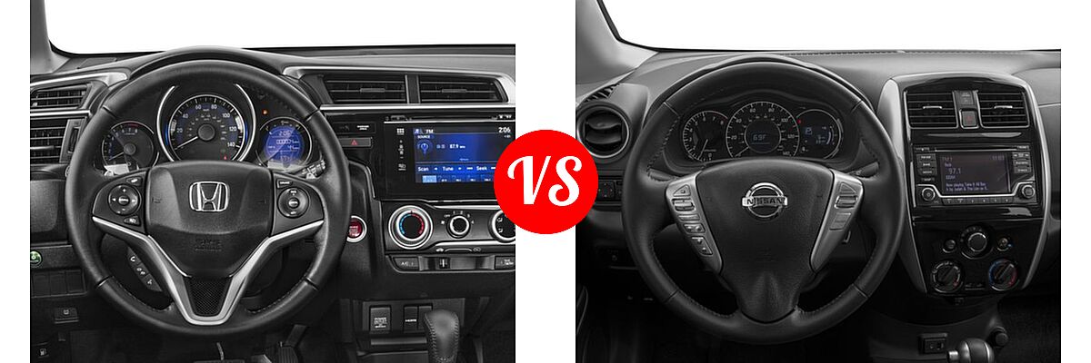2017 Honda Fit Hatchback EX-L vs. 2017 Nissan Versa Note Hatchback S Plus / SV - Dashboard Comparison