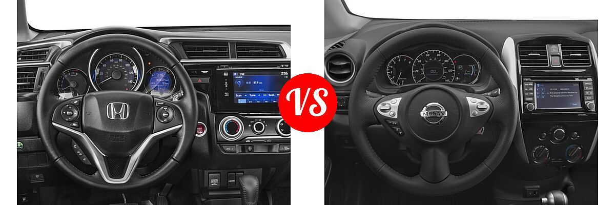 2017 Honda Fit Hatchback EX-L vs. 2017 Nissan Versa Note Hatchback SR - Dashboard Comparison