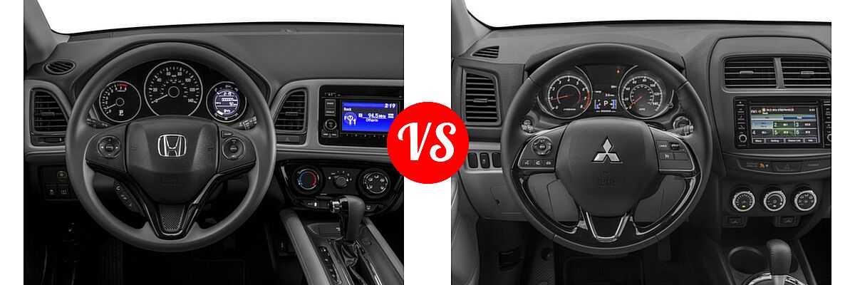 2017 Honda HR-V SUV LX vs. 2017 Mitsubishi Outlander Sport SUV ES 2.0 / LE 2.0 / SE 2.4 - Dashboard Comparison