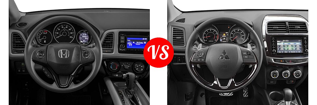 2017 Honda HR-V SUV LX vs. 2017 Mitsubishi Outlander Sport SUV SEL 2.4 - Dashboard Comparison