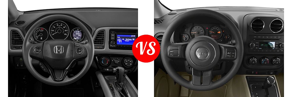 2017 Honda HR-V SUV LX vs. 2017 Jeep Patriot SUV 75th Anniversary Edition / Sport / Sport SE - Dashboard Comparison