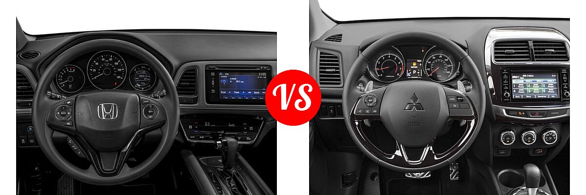 2017 Honda HR-V SUV EX vs. 2017 Mitsubishi Outlander Sport SUV SEL 2.4 - Dashboard Comparison