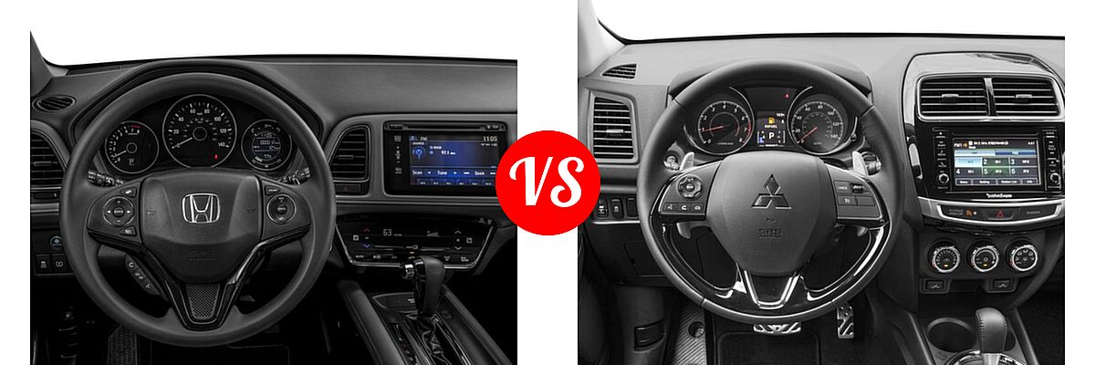 2017 Honda HR-V SUV EX vs. 2017 Mitsubishi Outlander Sport SUV GT 2.4 - Dashboard Comparison