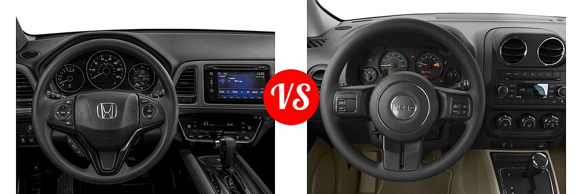 2017 Honda HR-V SUV EX vs. 2017 Jeep Patriot SUV 75th Anniversary Edition / Sport / Sport SE - Dashboard Comparison
