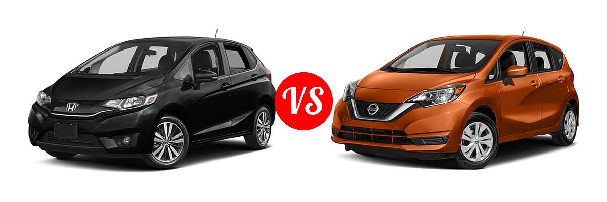2017 Honda Fit Hatchback EX-L vs. 2017 Nissan Versa Note Hatchback S Plus / SV - Front Left Comparison