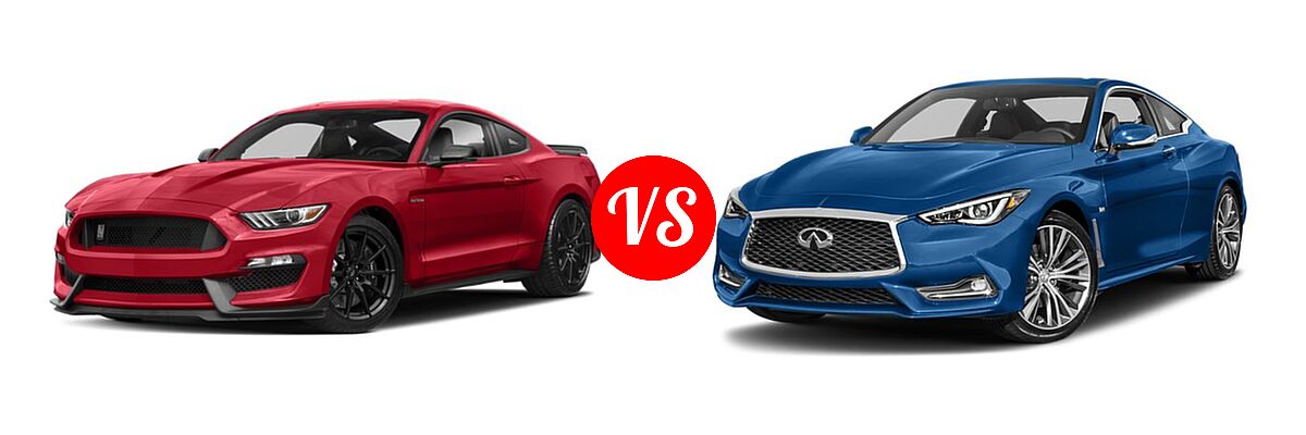 2018 Ford Shelby GT350 Coupe Shelby GT350 vs. 2018 Infiniti Q60 RED SPORT 400 Coupe RED SPORT 400 - Front Left Comparison