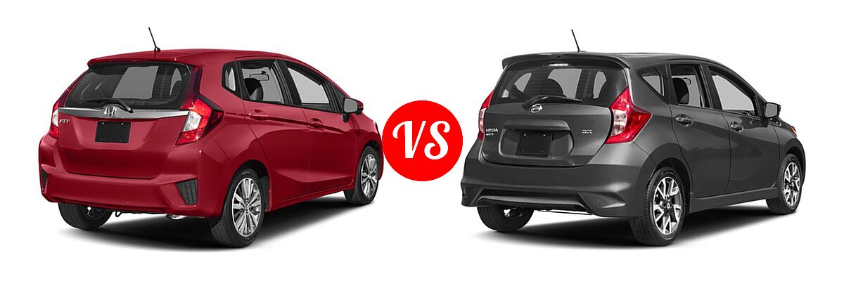 2017 Honda Fit Hatchback EX-L vs. 2017 Nissan Versa Note Hatchback SR - Rear Right Comparison