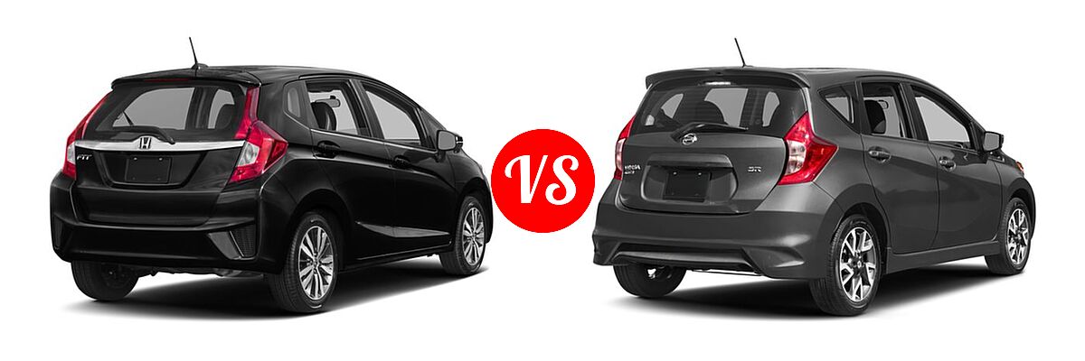 2017 Honda Fit Hatchback EX-L vs. 2017 Nissan Versa Note Hatchback SR - Rear Right Comparison