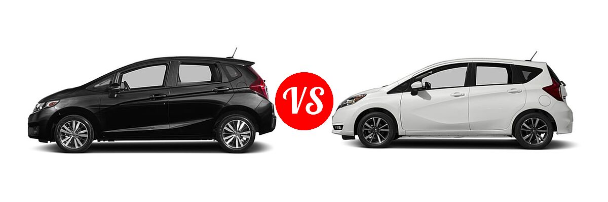 2017 Honda Fit Hatchback EX-L vs. 2017 Nissan Versa Note Hatchback SL - Side Comparison