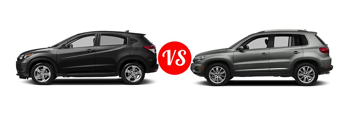 2017 Honda HR-V SUV LX vs. 2017 Volkswagen Tiguan Limited SUV 2.0T 4MOTION / 2.0T FWD - Side Comparison