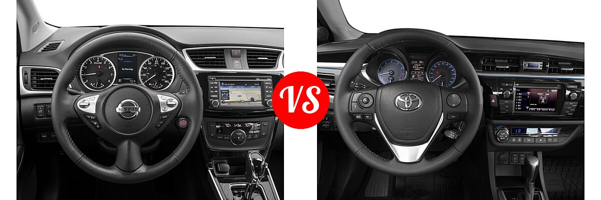 2016 Nissan Sentra Sedan SL vs. 2016 Toyota Corolla Sedan S / S Plus / S Premium / S w/Special Edition Pkg - Dashboard Comparison