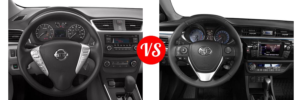 2016 Nissan Sentra Sedan FE+ S vs. 2016 Toyota Corolla Sedan S / S Plus / S Premium / S w/Special Edition Pkg - Dashboard Comparison