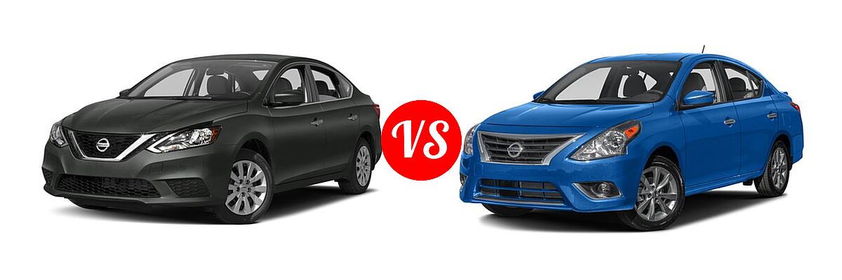 2016 Nissan Sentra Sedan FE+ S vs. 2016 Nissan Versa Sedan SL - Front Left Comparison