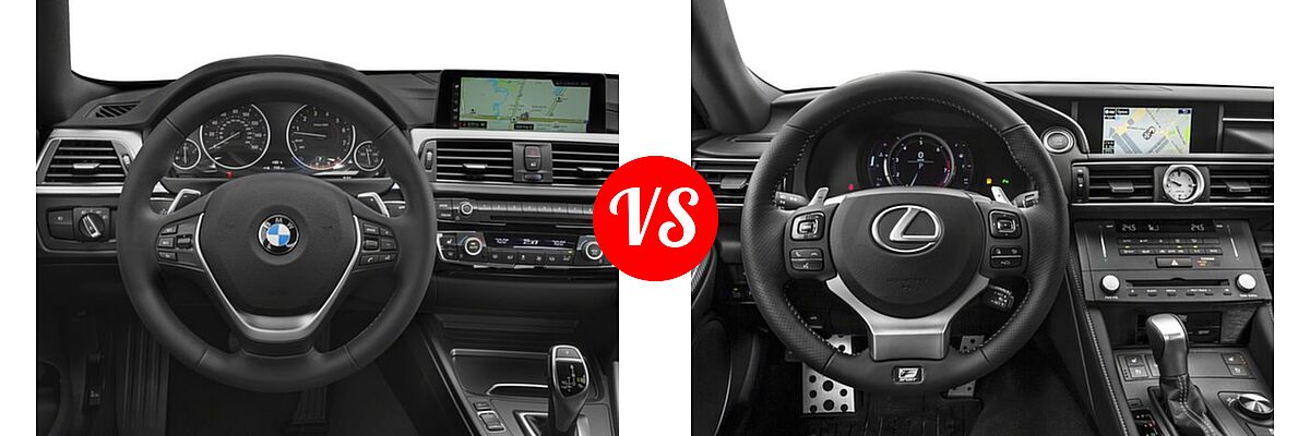 2018 BMW 4 Series Coupe 440i / 440i xDrive vs. 2018 Lexus RC 350 Coupe RC 350 - Dashboard Comparison