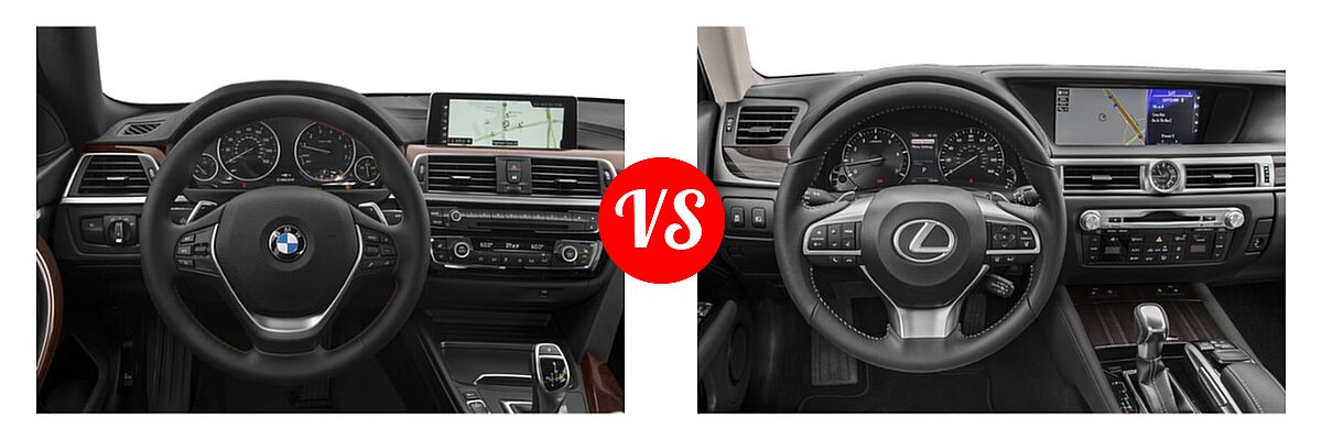 2018 BMW 4 Series Gran Coupe Sedan 430i / 430i xDrive vs. 2019 Lexus GS 350 Sedan GS 350 - Dashboard Comparison