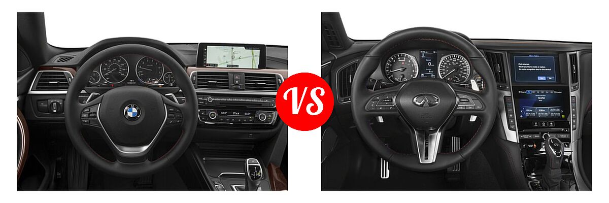 2018 BMW 4 Series Gran Coupe Sedan 430i / 430i xDrive vs. 2019 Infiniti Q50 Red Sport Sedan RED SPORT 400 - Dashboard Comparison
