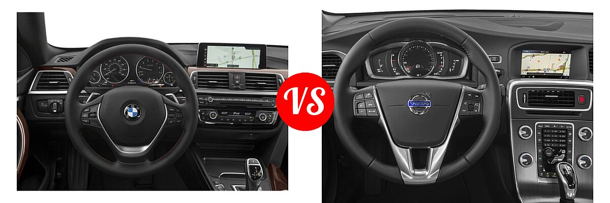 2018 BMW 4 Series Gran Coupe Sedan 430i / 430i xDrive vs. 2018 Volvo S60 Cross Country Sedan T5 AWD - Dashboard Comparison