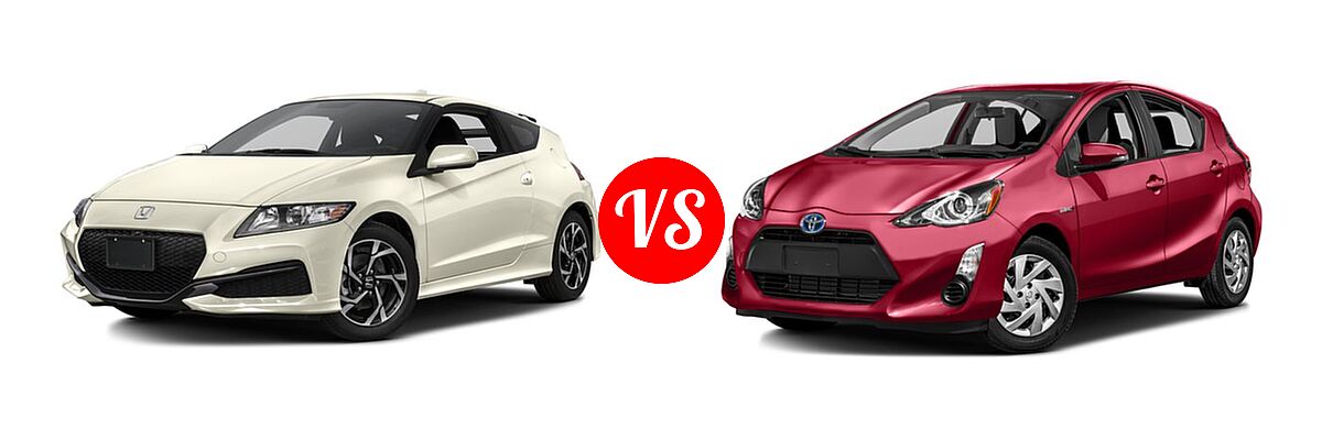 2016 Honda CR-Z Hatchback LX vs. 2016 Toyota Prius c Hatchback Four / One / Persona Series / Three / Two - Front Left Comparison