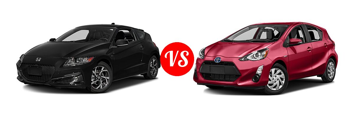 2016 Honda CR-Z Hatchback EX vs. 2016 Toyota Prius c Hatchback Four / One / Persona Series / Three / Two - Front Left Comparison