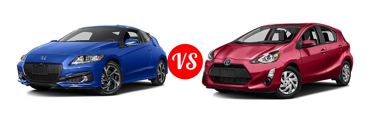 2016 Honda CR-Z Hatchback EX-L vs. 2016 Toyota Prius c Hatchback Four / One / Persona Series / Three / Two - Front Left Comparison