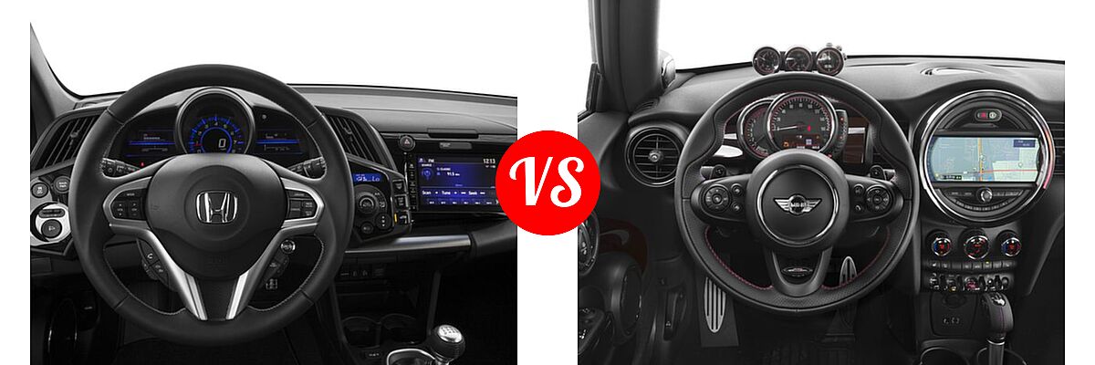 2016 Honda CR-Z Hatchback EX-L vs. 2016 MINI Cooper Hatchback John Cooper Works - Dashboard Comparison
