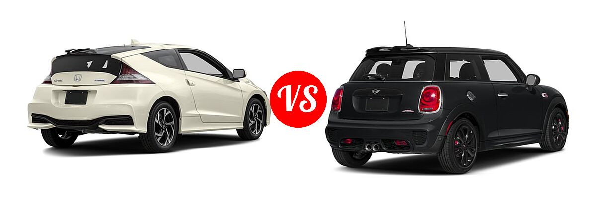 2016 Honda CR-Z Hatchback LX vs. 2016 MINI Cooper Hatchback John Cooper Works - Rear Right Comparison