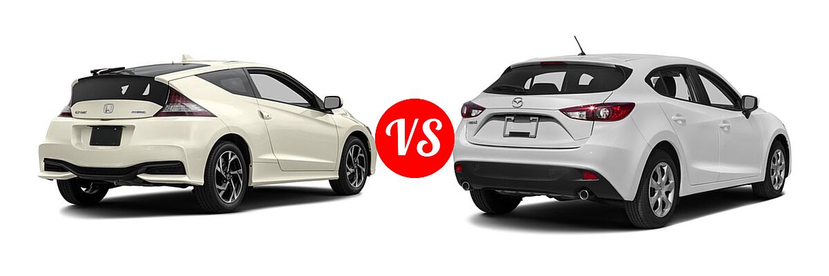 2016 Honda CR-Z Hatchback LX vs. 2016 Mazda 3 Hatchback i Sport - Rear Right Comparison