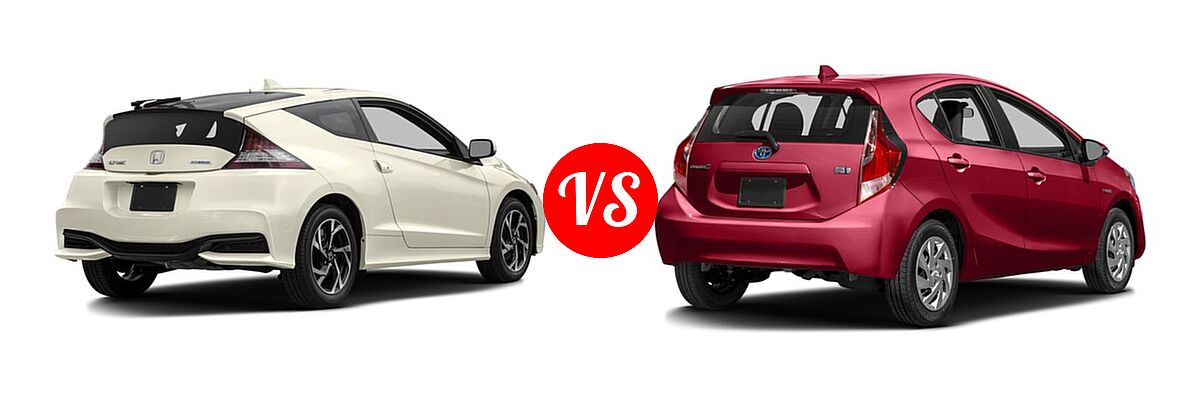 2016 Honda CR-Z Hatchback LX vs. 2016 Toyota Prius c Hatchback Four / One / Persona Series / Three / Two - Rear Right Comparison