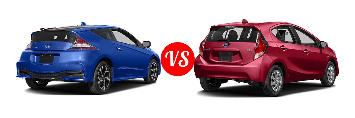 2016 Honda CR-Z Hatchback EX-L vs. 2016 Toyota Prius c Hatchback Four / One / Persona Series / Three / Two - Rear Right Comparison