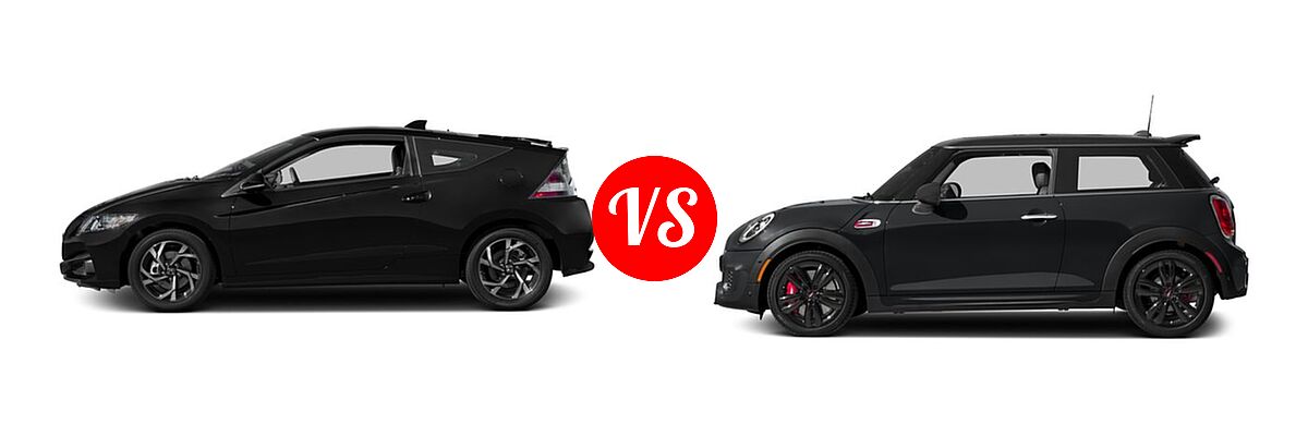 2016 Honda CR-Z Hatchback EX vs. 2016 MINI Cooper Hatchback John Cooper Works - Side Comparison