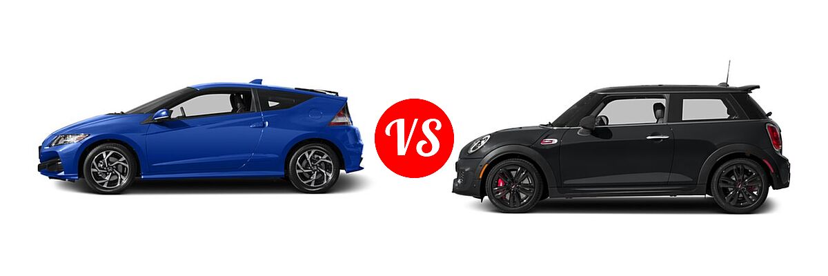 2016 Honda CR-Z Hatchback EX-L vs. 2016 MINI Cooper Hatchback John Cooper Works - Side Comparison