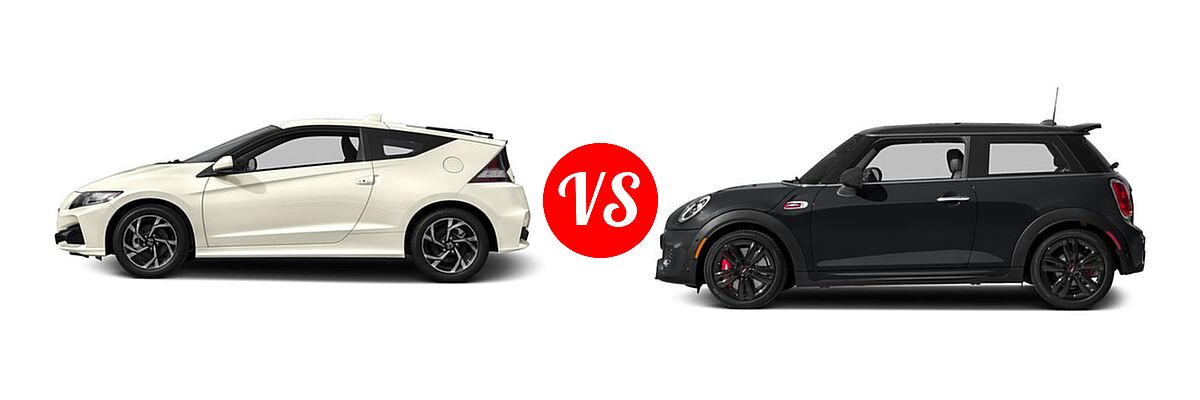 2016 Honda CR-Z Hatchback LX vs. 2016 MINI Cooper Hatchback John Cooper Works - Side Comparison